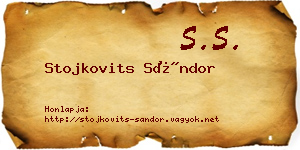 Stojkovits Sándor névjegykártya